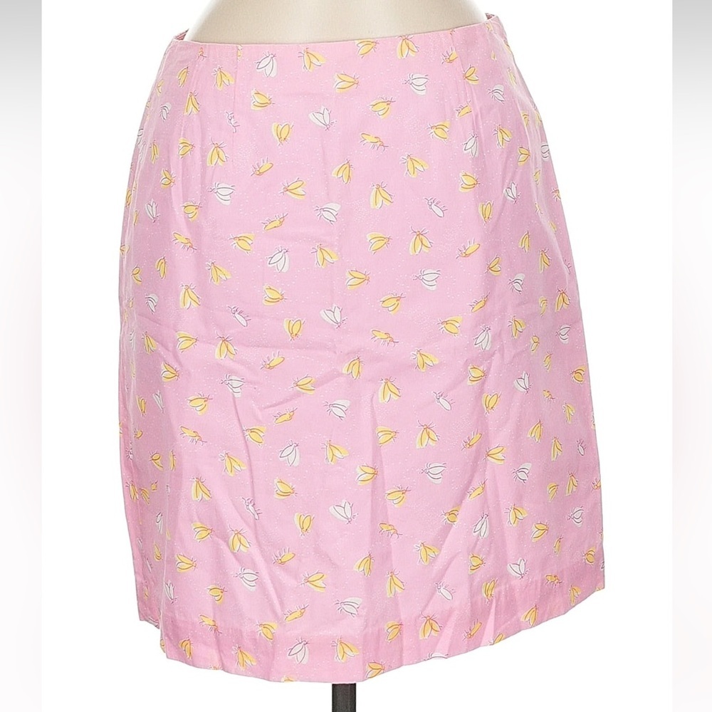 Vintage Lilly Pulitzer Glow In The Dark Pink Firefly Lightning Bugs Skirt Size 6